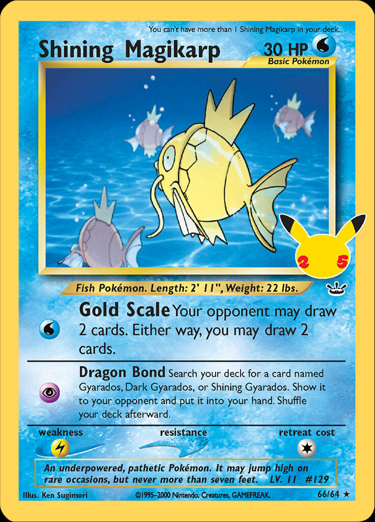 Shining Magikarp (66/64) [Celebrations: 25th Anniversary - Classic Collection] | Silver Goblin