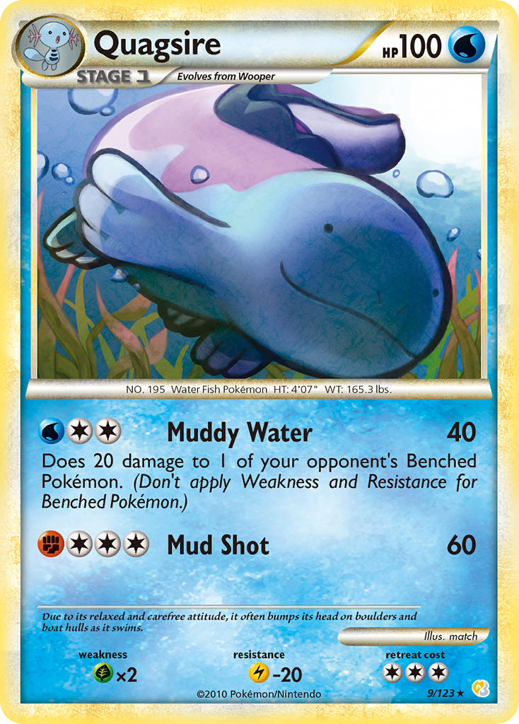 Quagsire (9/123) [HeartGold & SoulSilver: Base Set] | Silver Goblin