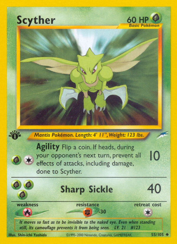 Scyther (55/105) [Neo Destiny 1st Edition] | Silver Goblin