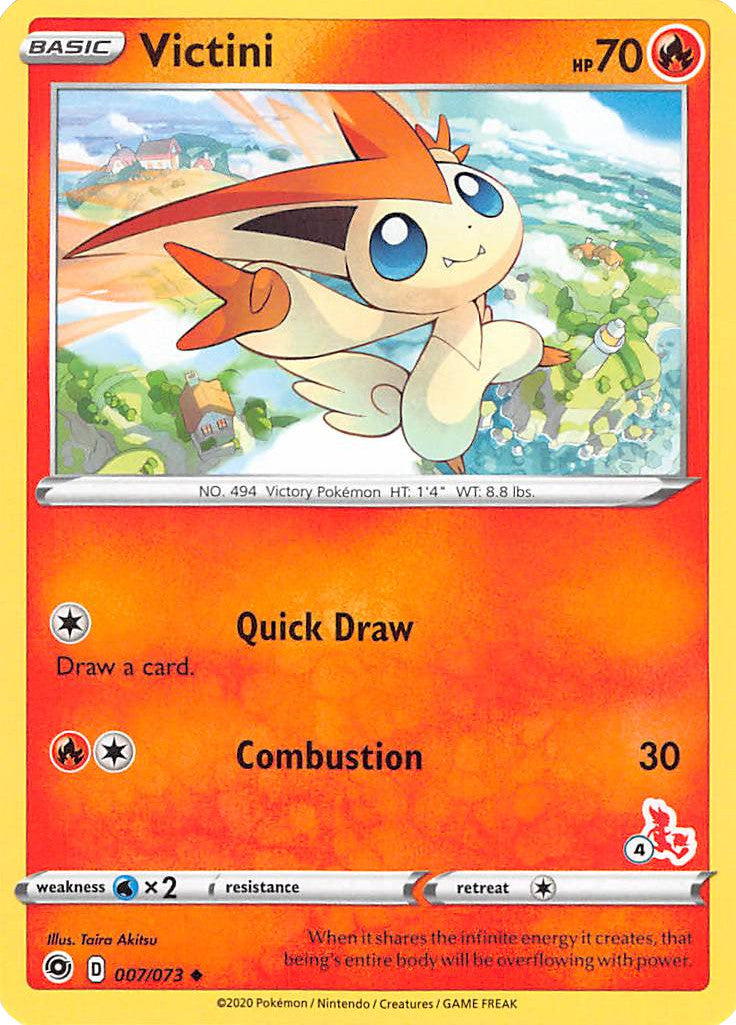 Victini (007/073) (Cinderace Stamp #4) [Battle Academy 2022] | Silver Goblin