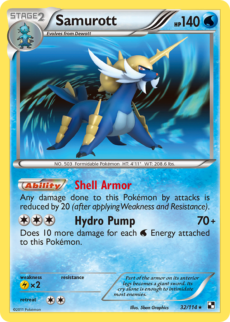 Samurott (32/114) [Black & White: Base Set] | Silver Goblin