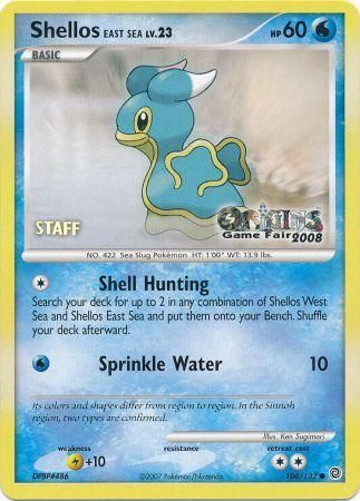 Shellos East Sea (106/132) (Origins Game Fair 2008 Staff) [Nintendo: Black Star Promos] | Silver Goblin