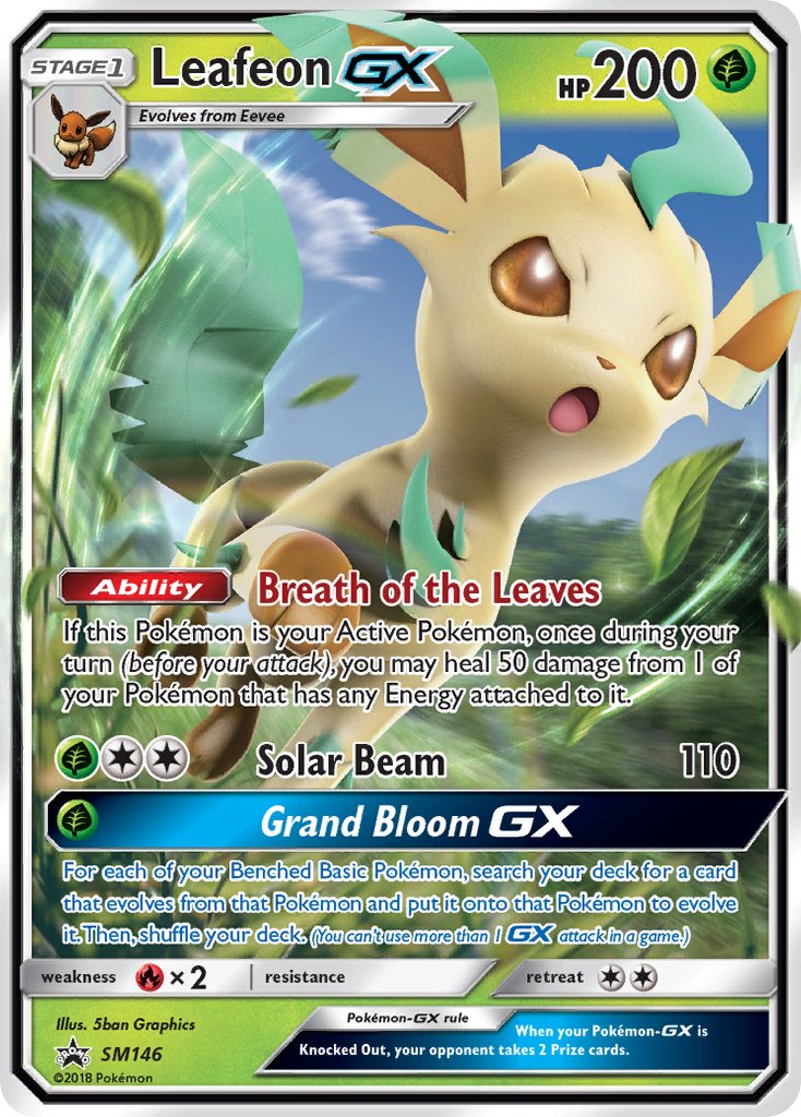 Leafeon GX (SM146) [Sun & Moon: Black Star Promos] | Silver Goblin