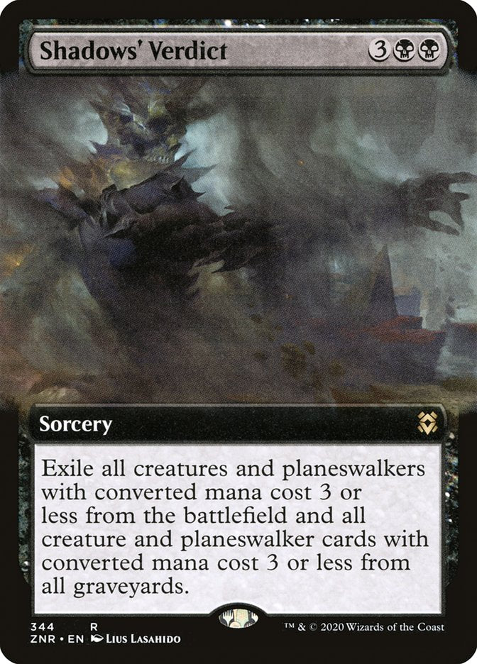 Shadows' Verdict (Extended Art) [Zendikar Rising] | Silver Goblin