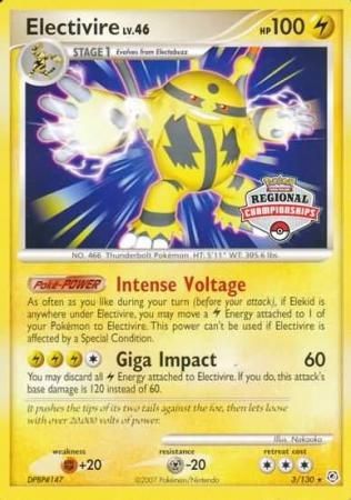 Electivire (3/130) (Regional Championship Promo) [Diamond & Pearl: Base Set] | Silver Goblin