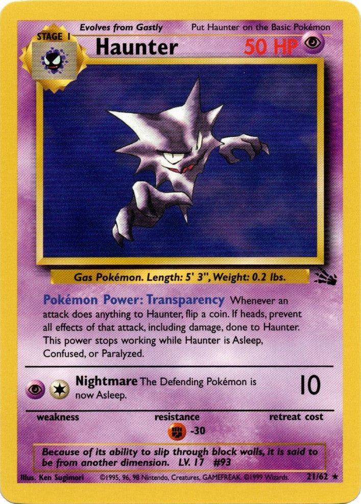 Haunter (21/62) [Fossil Unlimited] | Silver Goblin