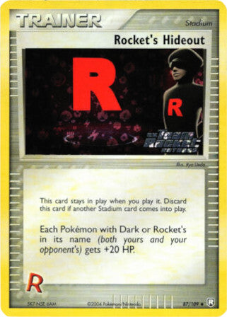 Rocket's Hideout (87/109) (Stamped) [EX: Team Rocket Returns] | Silver Goblin