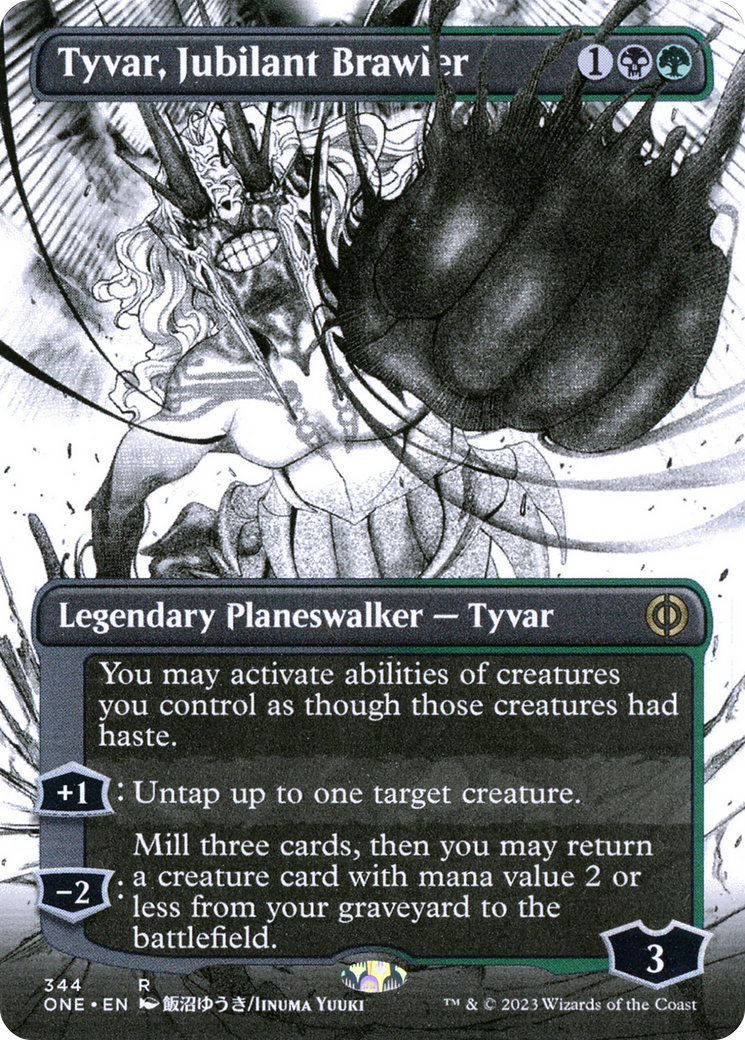 Tyvar, Jubilant Brawler (Borderless Manga) [Phyrexia: All Will Be One] | Silver Goblin