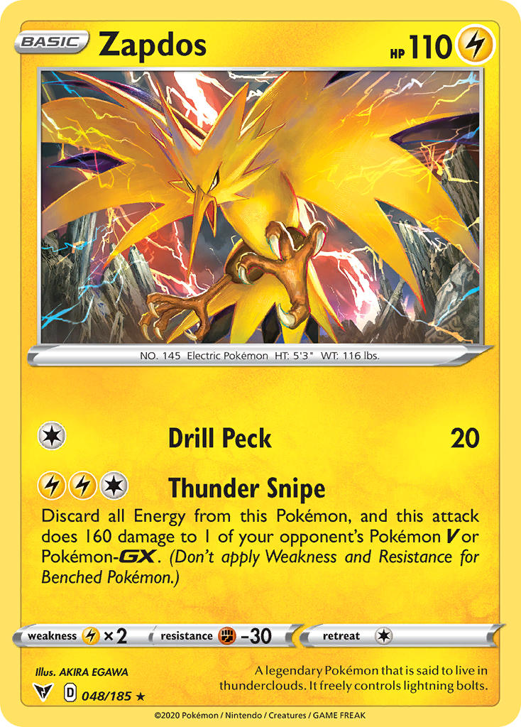 Zapdos (048/185) [Sword & Shield: Vivid Voltage] | Silver Goblin