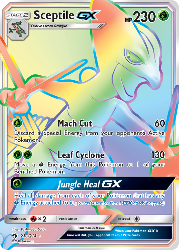 Sceptile GX (216/214) [Sun & Moon: Lost Thunder] | Silver Goblin