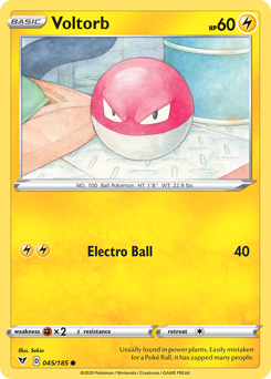 Voltorb (045/185) [Sword & Shield: Vivid Voltage] | Silver Goblin