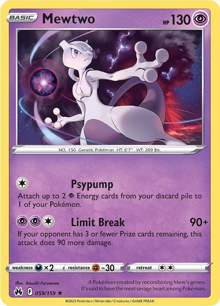 Mewtwo (059/159) [Sword & Shield: Crown Zenith] | Silver Goblin