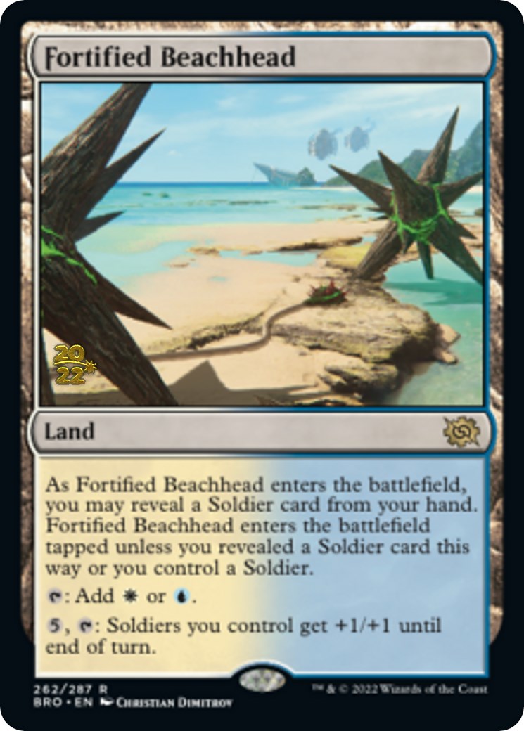 Fortified Beachhead [The Brothers' War Prerelease Promos] | Silver Goblin