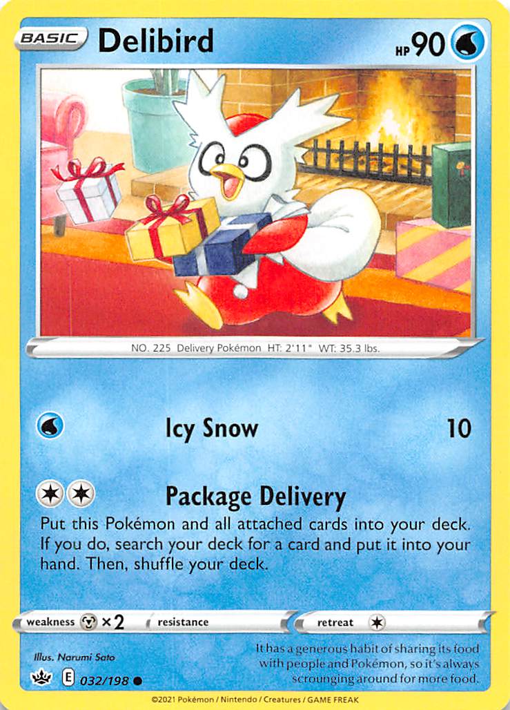 Delibird (032/198) [Sword & Shield: Chilling Reign] | Silver Goblin