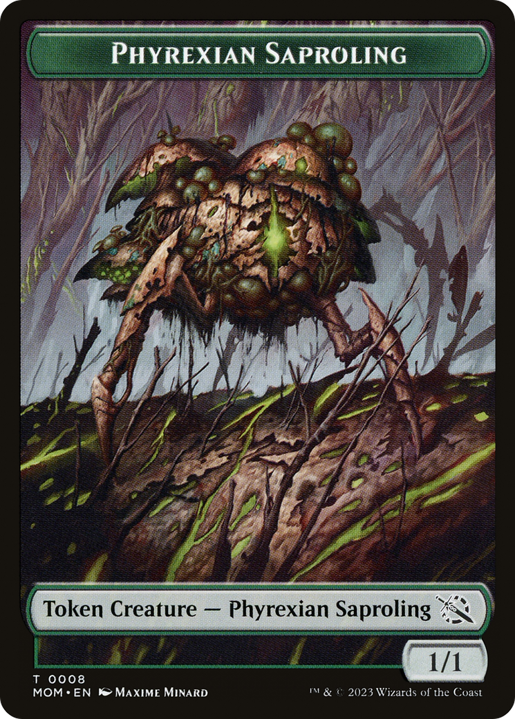 Monk // Phyrexian Saproling Double-Sided Token [March of the Machine Tokens] | Silver Goblin
