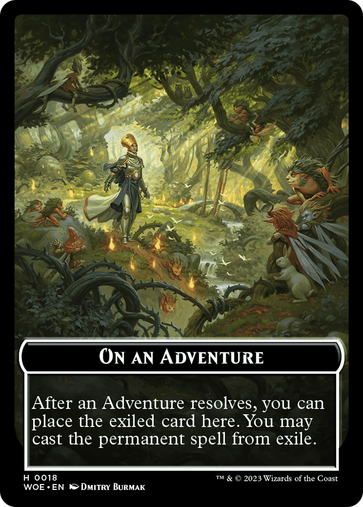 Wicked Role / Cursed Role // Emblem - On An Adventure Double-Sided Token [Wilds of Eldraine Tokens] | Silver Goblin