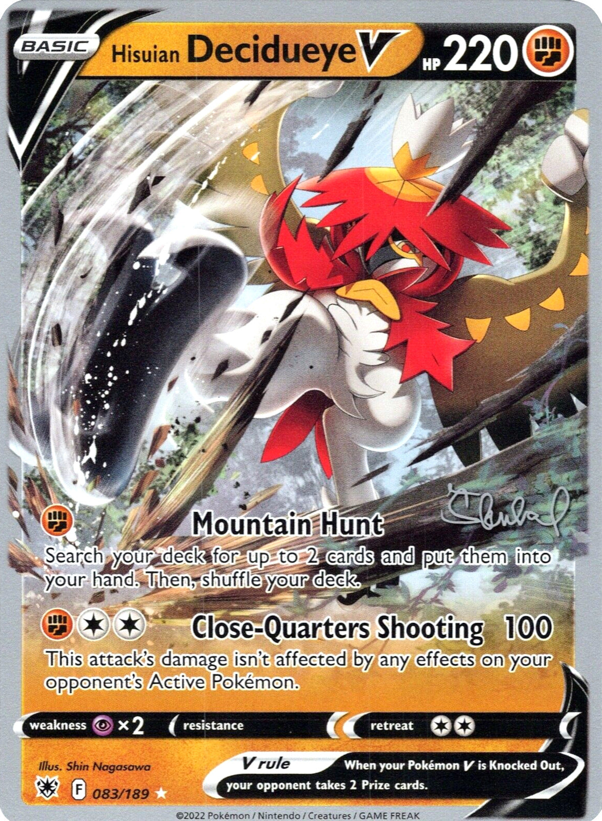 Hisuian Decidueye V (083/189) (ADP - Ondrej Skubal) [World Championships 2022] | Silver Goblin