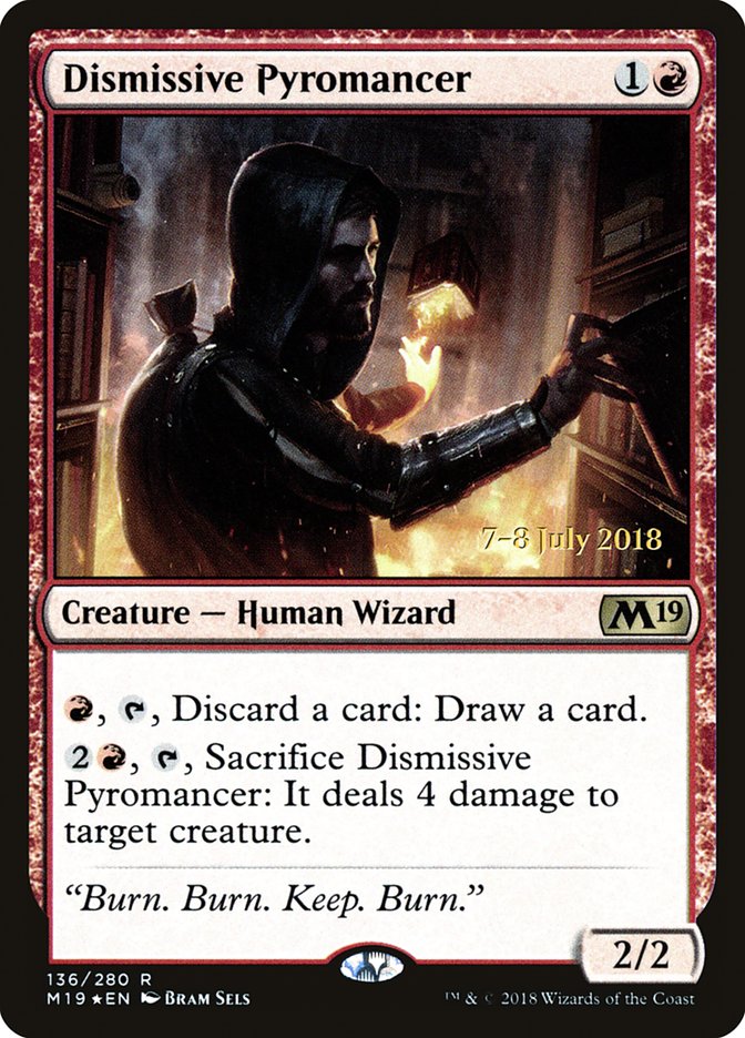 Dismissive Pyromancer [Core Set 2019 Prerelease Promos] | Silver Goblin