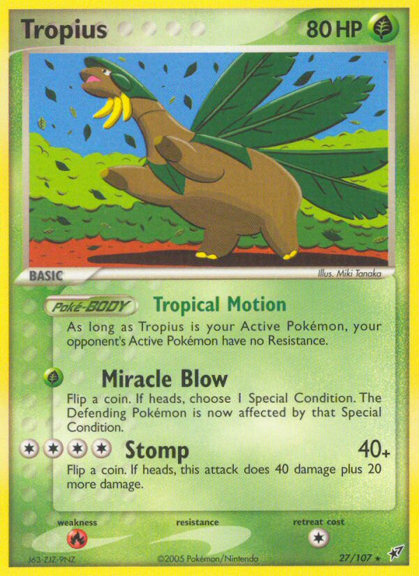 Tropius (27/107) [EX: Deoxys] | Silver Goblin