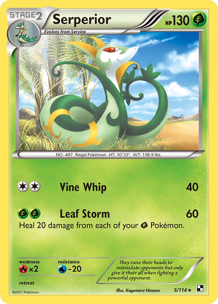 Serperior (5/114) (Cracked Ice Holo) (Theme Deck Exclusive) [Black & White: Base Set] | Silver Goblin