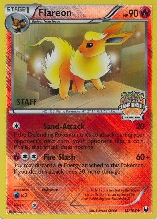 Flareon (12/108) (Regional Championship 2013 Promo Staff) [Black & White: Dark Explorers] | Silver Goblin