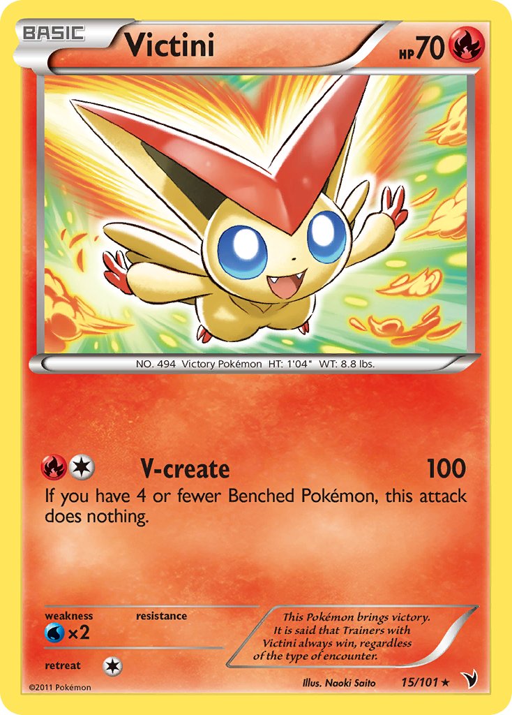 Victini (15/101) (Theme Deck Exclusive) [Black & White: Noble Victories] | Silver Goblin