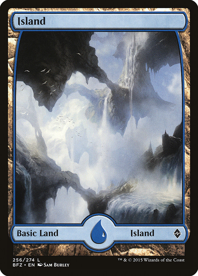Island (256) (Full Art) [Battle for Zendikar] | Silver Goblin