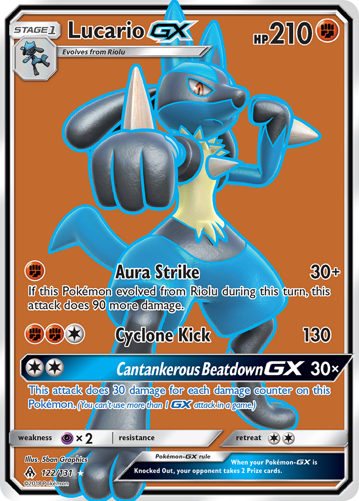 Lucario GX (122/131) [Sun & Moon: Forbidden Light] | Silver Goblin