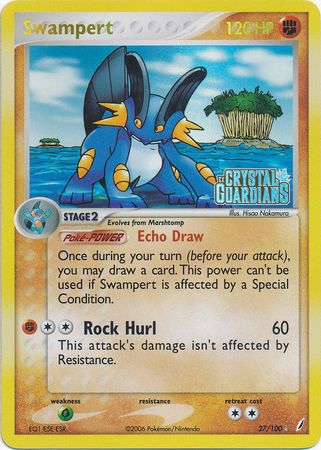 Swampert (27/100) (Stamped) [EX: Crystal Guardians] | Silver Goblin