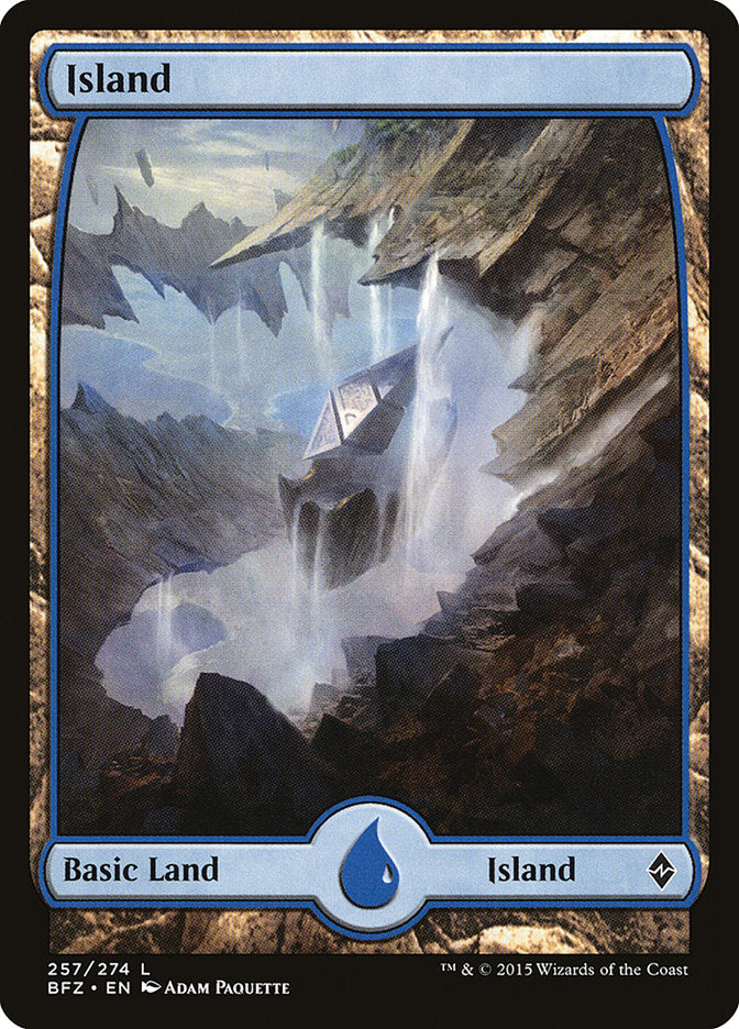 Island (257) (Full Art) [Battle for Zendikar] | Silver Goblin