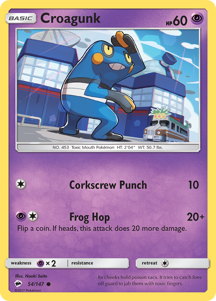 Croagunk (54/147) [Sun & Moon: Burning Shadows] | Silver Goblin