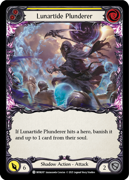 Lunartide Plunderer (Yellow) [MON207-RF] (Monarch)  1st Edition Rainbow Foil | Silver Goblin