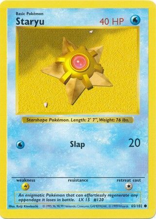 Staryu (65/102) [Base Set Shadowless Unlimited] | Silver Goblin