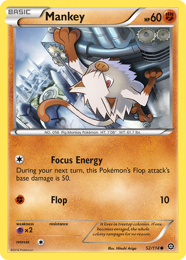 Mankey (52/114) [XY: Steam Siege] | Silver Goblin