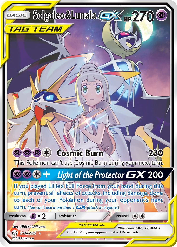 Solgaleo & Lunala GX (216/236) [Sun & Moon: Cosmic Eclipse] | Silver Goblin