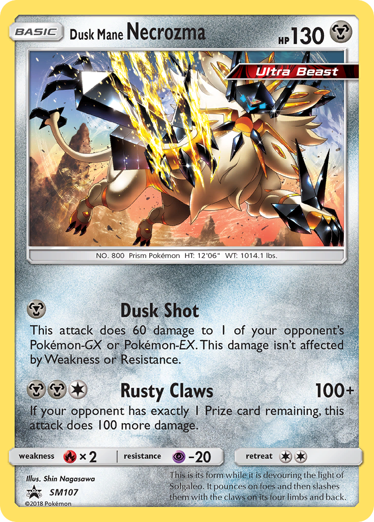 Dusk Mane Necrozma (SM107) [Sun & Moon: Black Star Promos] | Silver Goblin