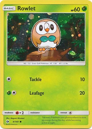 Rowlet (9/149) (Cosmos Holo) [Sun & Moon: Base Set] | Silver Goblin