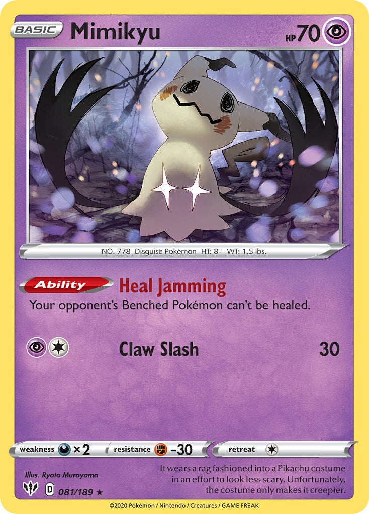 Mimikyu (081/189) (Cosmos Holo) [Sword & Shield: Darkness Ablaze] | Silver Goblin