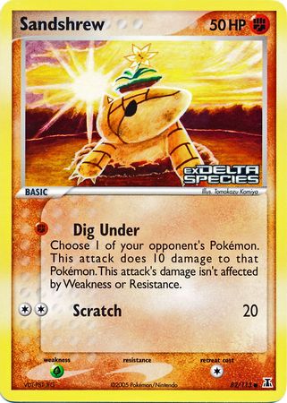 Sandshrew (82/113) (Stamped) [EX: Delta Species] | Silver Goblin