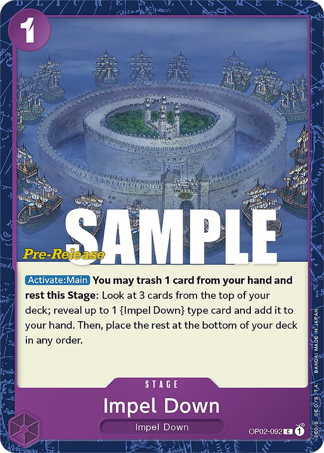 Impel Down [Paramount War Pre-Release Cards] | Silver Goblin