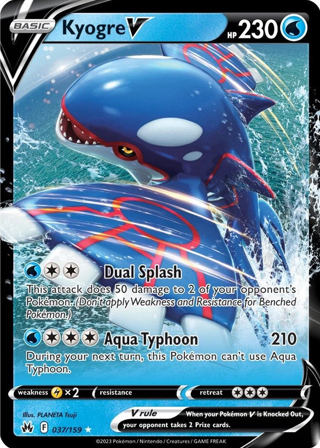 Kyogre V (037/159) [Sword & Shield: Crown Zenith] | Silver Goblin