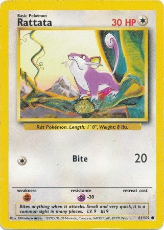 Rattata (61/102) [Base Set Unlimited] | Silver Goblin