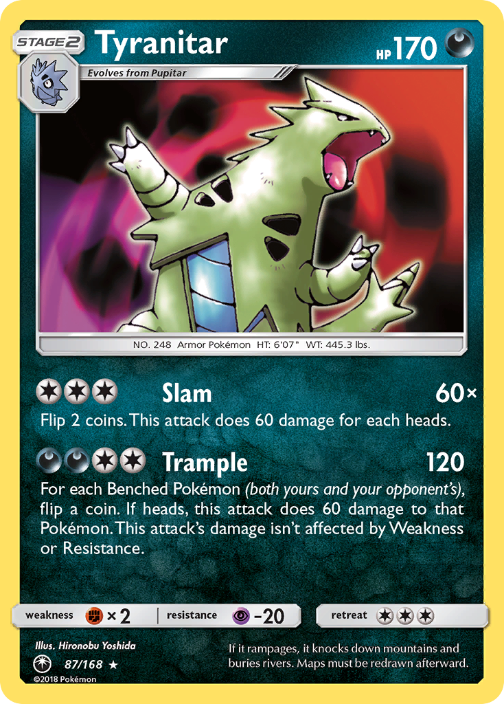 Tyranitar (87/168) [Sun & Moon: Celestial Storm] | Silver Goblin