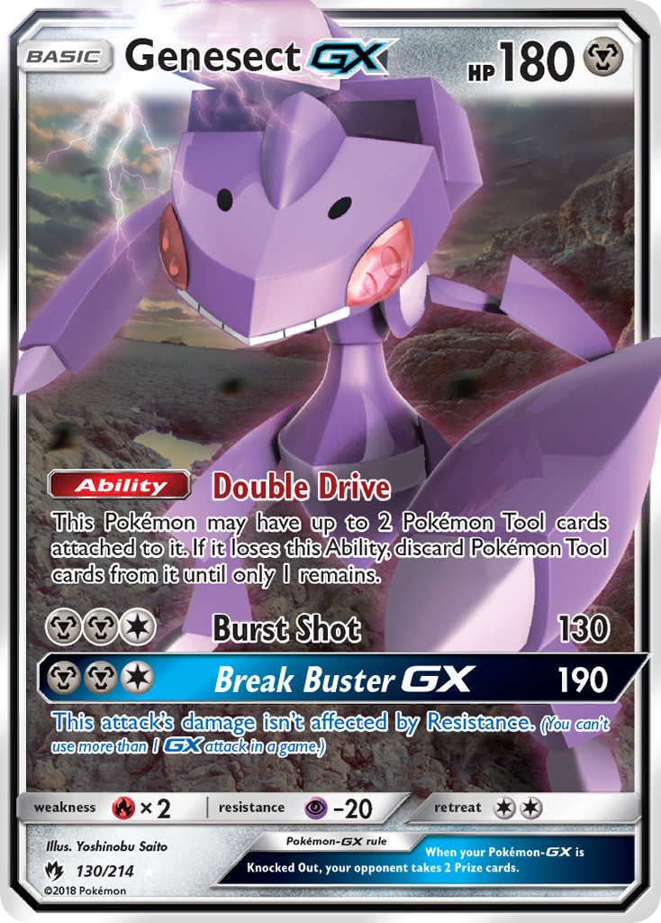 Genesect GX (130/214) [Sun & Moon: Lost Thunder] | Silver Goblin