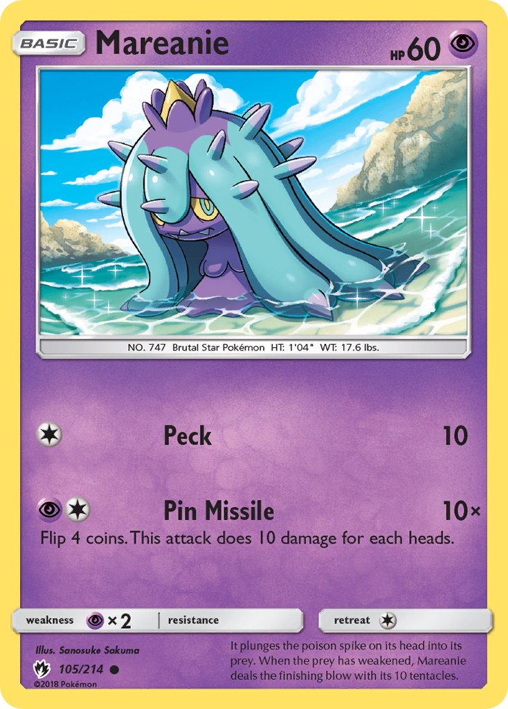 Mareanie (105/214) [Sun & Moon: Lost Thunder] | Silver Goblin