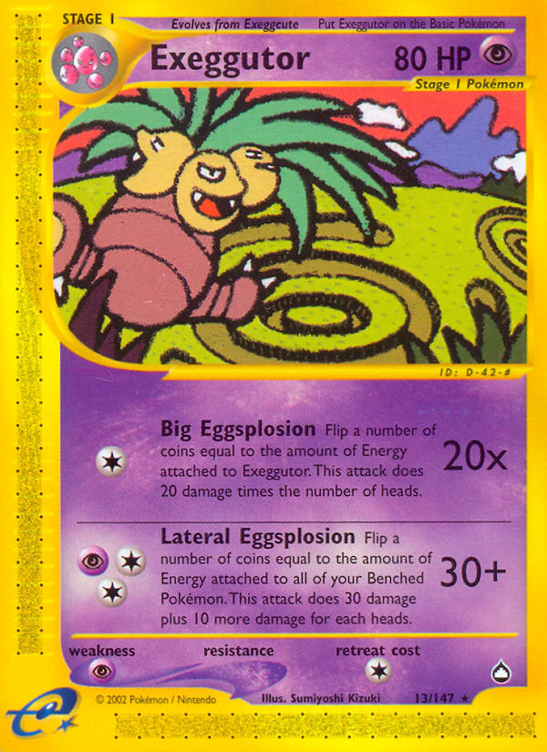 Exeggutor (13/147) [Aquapolis] | Silver Goblin