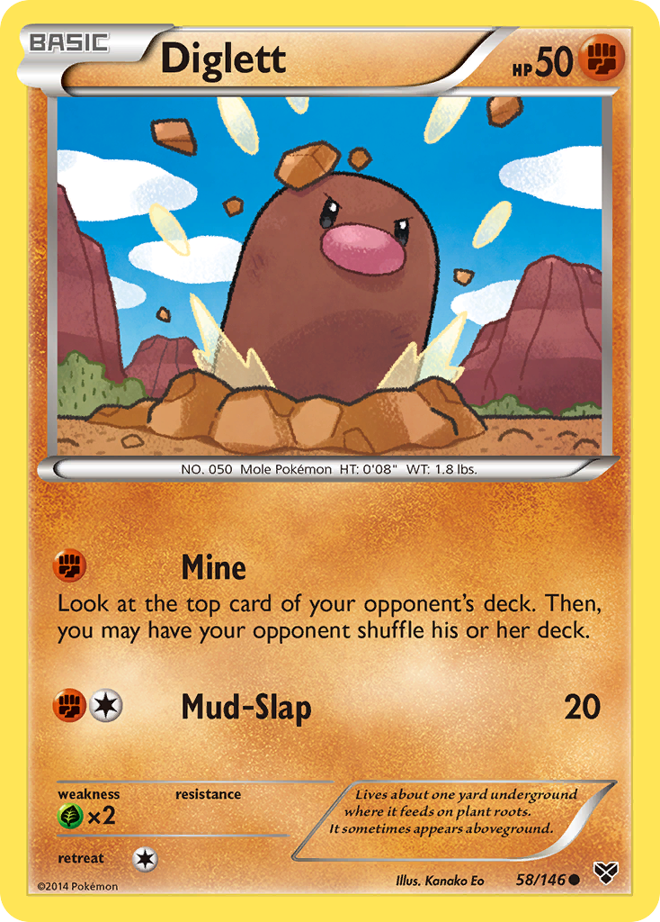 Diglett (58/146) [XY: Base Set] | Silver Goblin