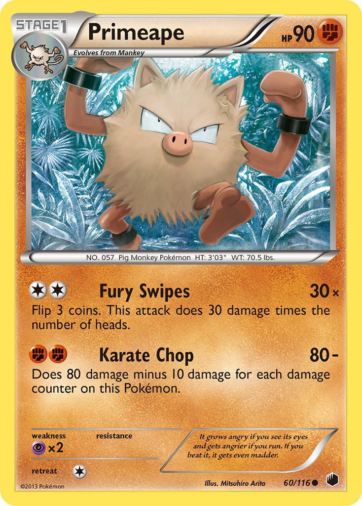 Primeape (60/116) [Black & White: Plasma Freeze] | Silver Goblin