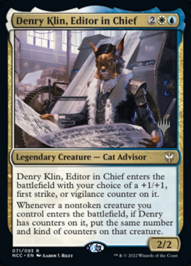 Denry Klin, Editor in Chief (Promo Pack) [Streets of New Capenna Commander Promos] | Silver Goblin