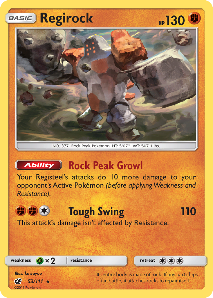 Regirock (53/111) [Sun & Moon: Crimson Invasion] | Silver Goblin